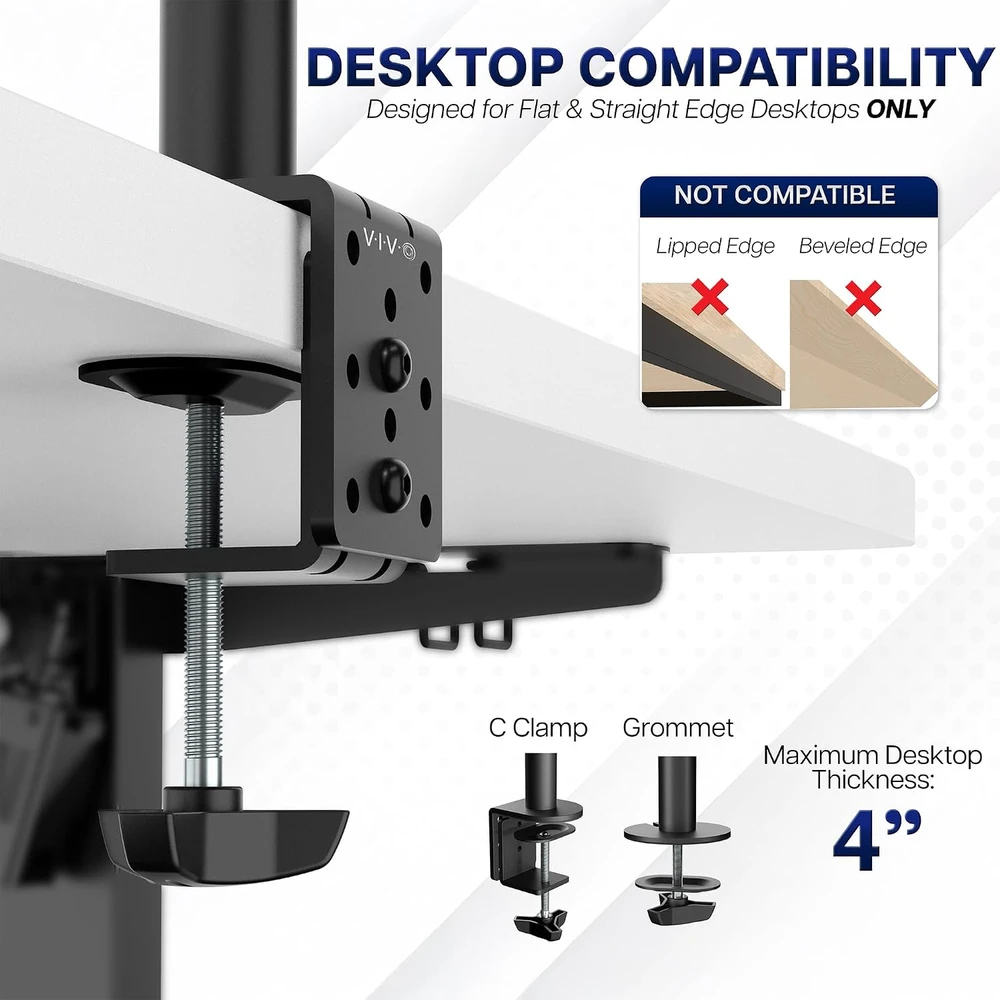 VIVO monitoriaus laikiklis 13–32 col., iki 10 kg, 99 cm STAND-V011