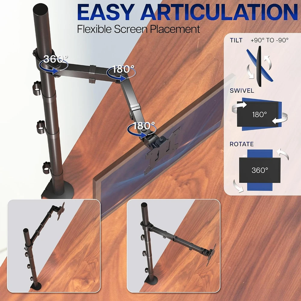 VIVO monitoriaus laikiklis 13–32 col., iki 10 kg, 99 cm STAND-V011