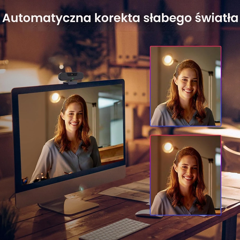 VIZOLINK Full HD 1080p 60 kadrų/s internetinė kamera su 4 mikrofonais, W4GS