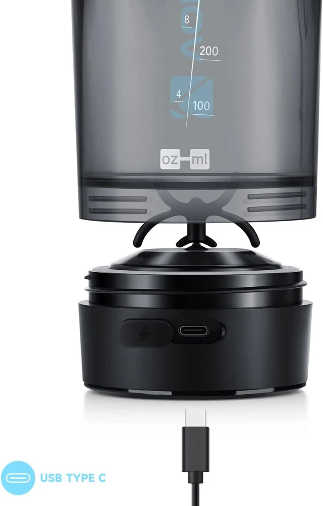 VOLTRX elektrinis baltymų kokteilių plaktuvas USB-C 680 ml VT004