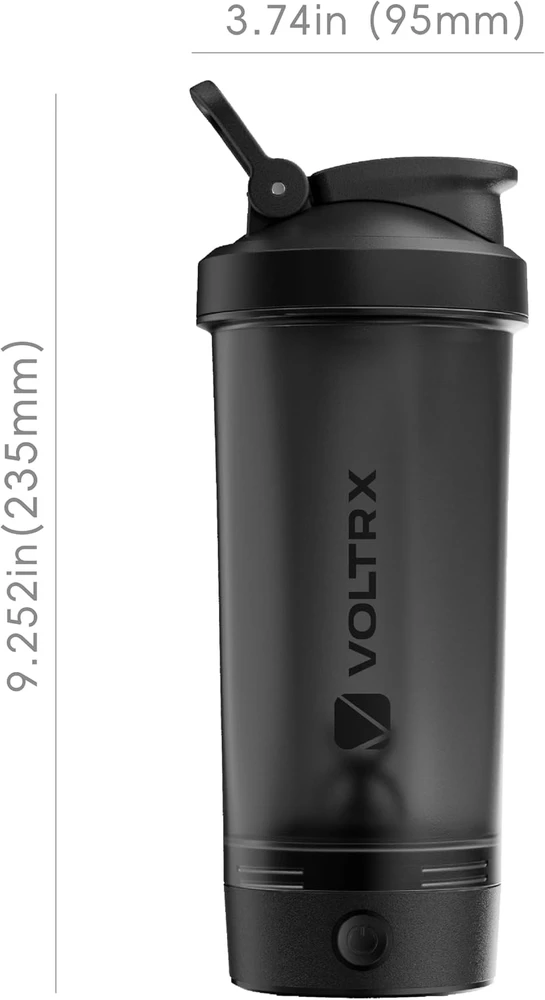 VOLTRX elektrinis baltymų kokteilių plaktuvas 680 ml USB-C, vt005
