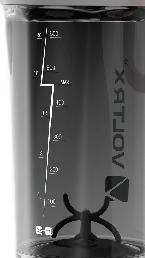 VOLTRX elektrinis baltymų kokteilių plaktuvas USB-C, 600 ml, 6000 aps./min., VT004