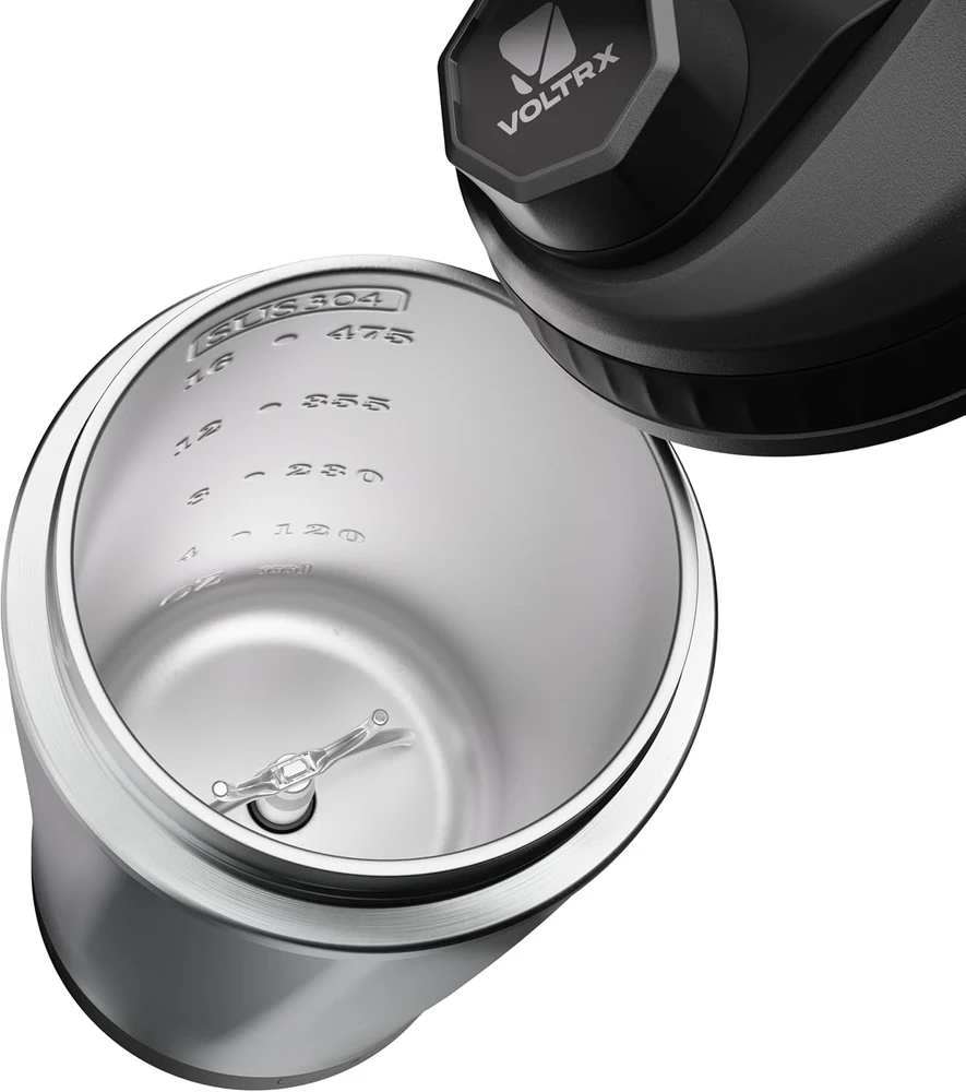 VOLTRX elektrinis baltymų kokteilių plaktuvas ChillMix, USB-C, 473 ml