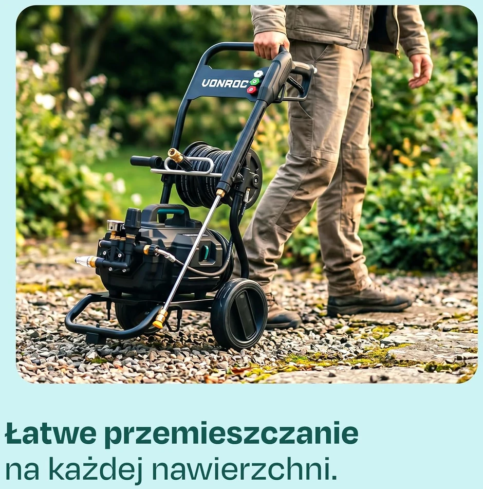 VONROC aukšto slėgio plovimo įrenginys 2500 W 180 bar 15 m žarna PRO V25-3