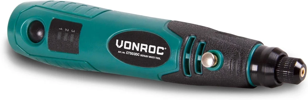 VONROC daugiafunkcinis įrankis 4 V, 3 greičiai, belaidis, 31 priedas, CT503DC