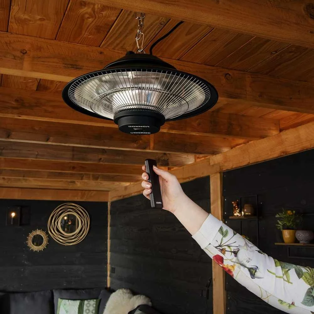 VONROC pakabinamas infraraudonųjų spindulių šildytuvas, 1500 W, su nuotolinio valdymo pultu, PH501AC