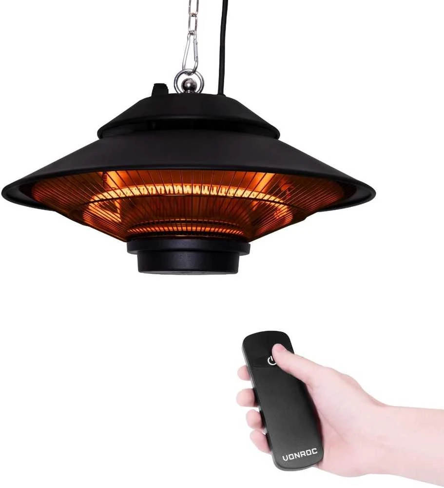 VONROC pakabinamas infraraudonųjų spindulių šildytuvas, 1500 W, su nuotolinio valdymo pultu, PH501AC
