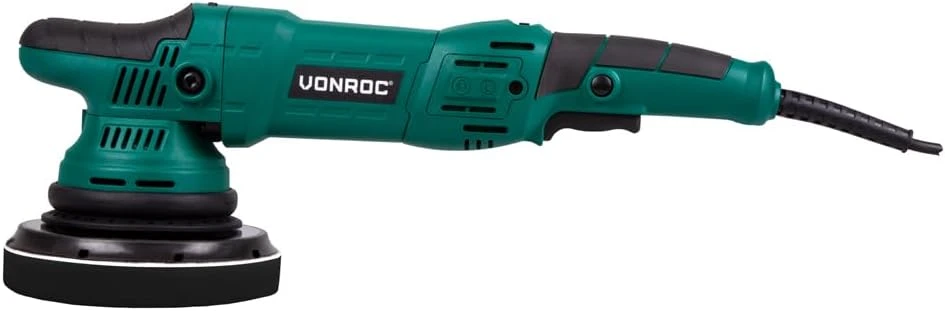 VONROC poliravimo mašina 1050 W, 21 mm Dual Action, 150 mm pagrindas, reguliuojamas greitis, S2_PM501AC