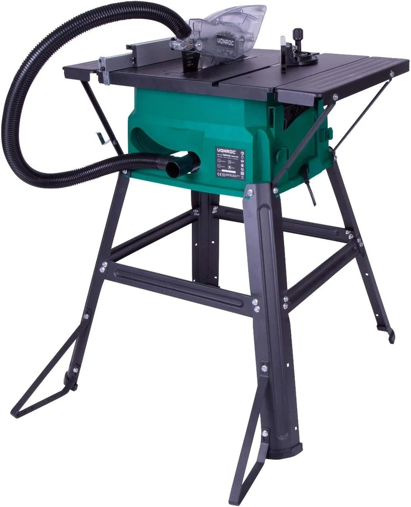VONROC stalinė diskinė pjūklas 1500 W, 210 mm, 40 dantų, reguliuojama stalo dalis, TS501AC