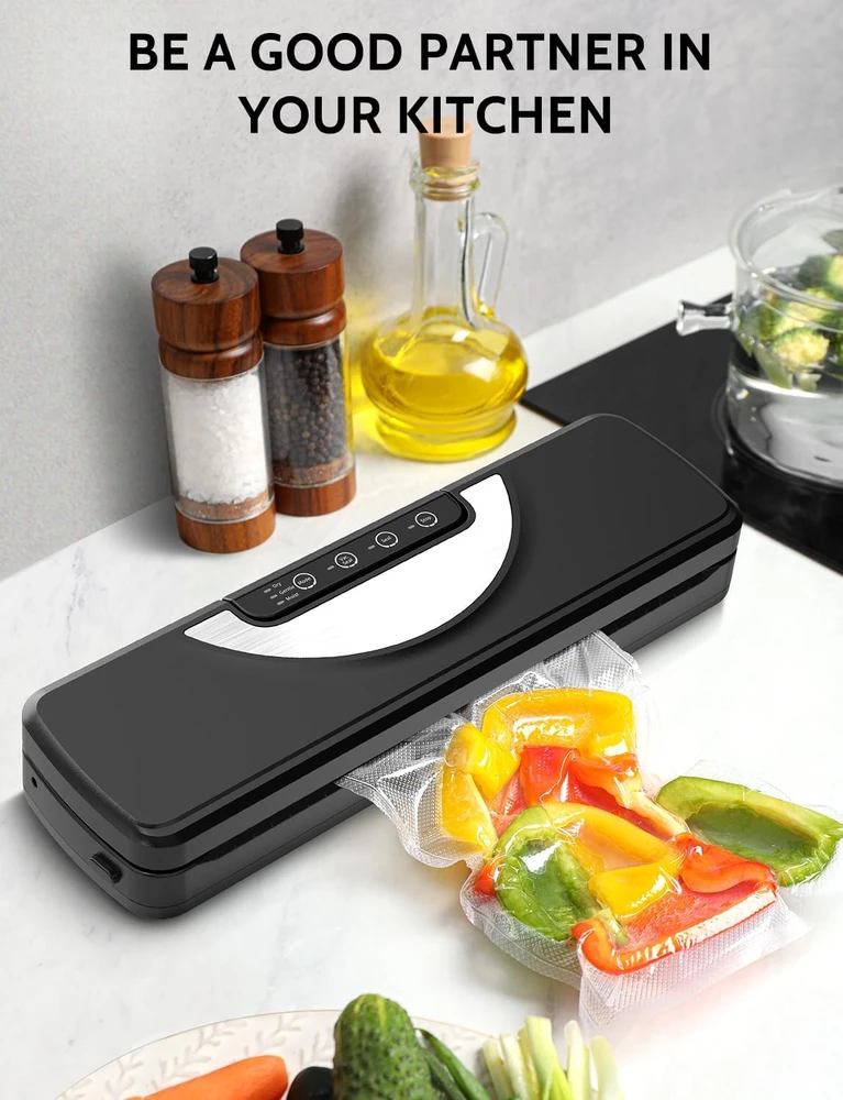 Vpcok Direct maisto vakuumavimo aparatas, 110 W, su integruotu peiliu, automatinis, ABS korpusas
