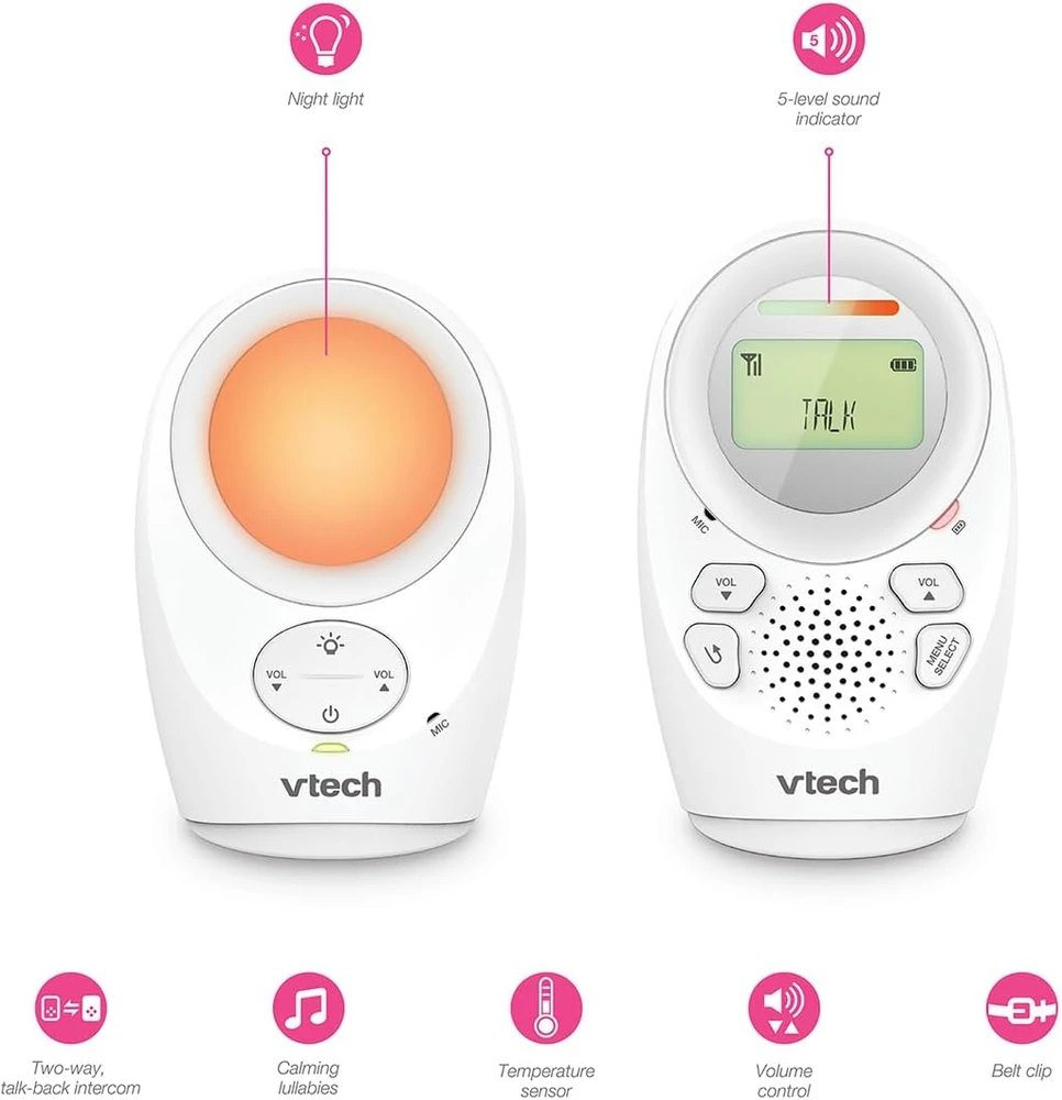 VTech belaidė garso auklė su naktine lempute, DECT, 450 m, BM1211 301945