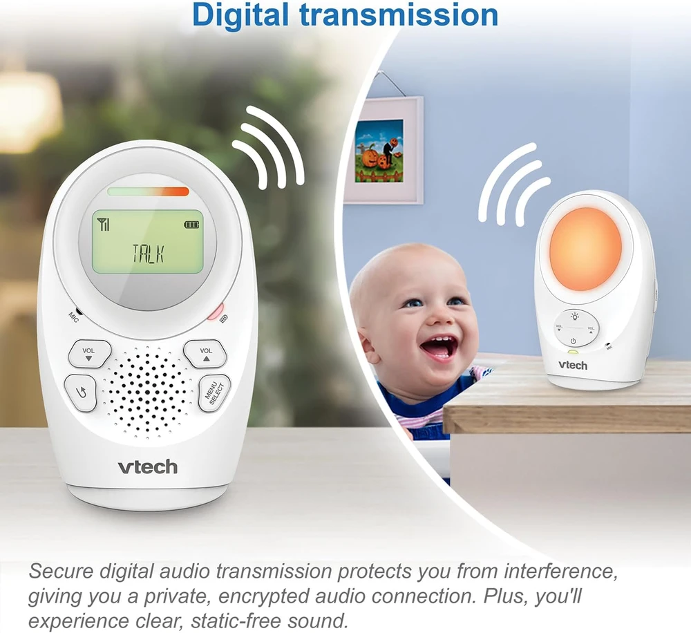 VTech belaidė garso auklė su naktine lempute, DECT, 450 m, BM1211 301945