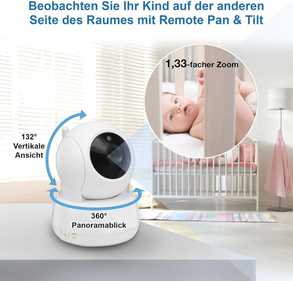 VTech elektroninė vaizdo auklė su 5 col. ekranu, Wi-Fi ir naktiniu matymu VM924