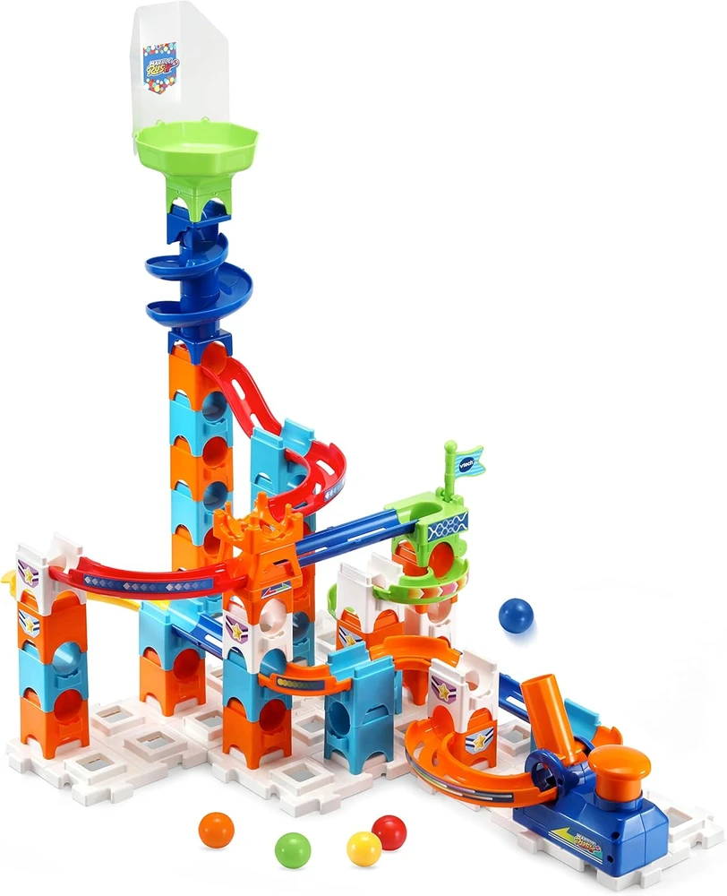 VTech Marble Rush rutuliukų trasa S100, 61 detalė ir 5 rutuliukai, modelis 503649