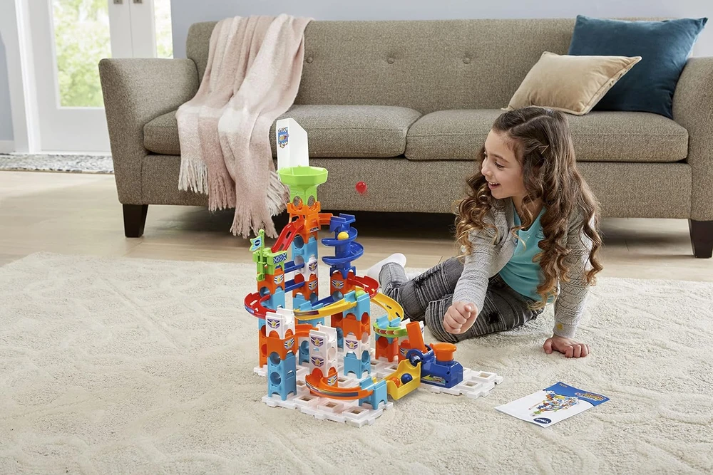 VTech Marble Rush rutuliukų trasa S100, 61 detalė ir 5 rutuliukai, modelis 503649