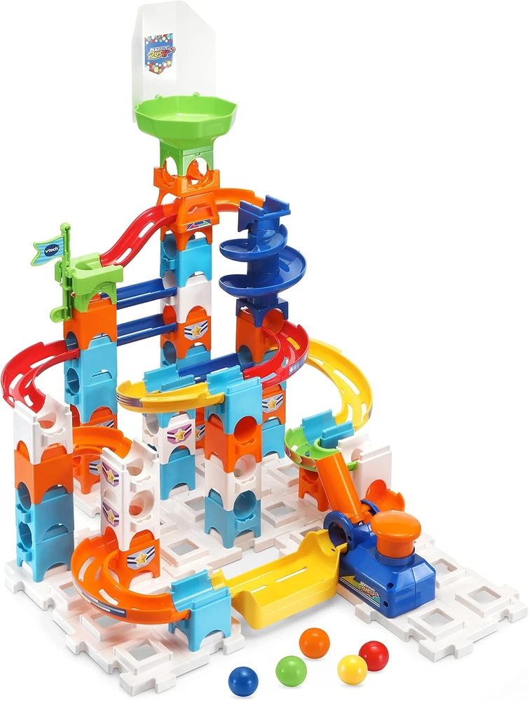VTech Marble Rush rutuliukų trasa S100, 61 detalė ir 5 rutuliukai, modelis 503649