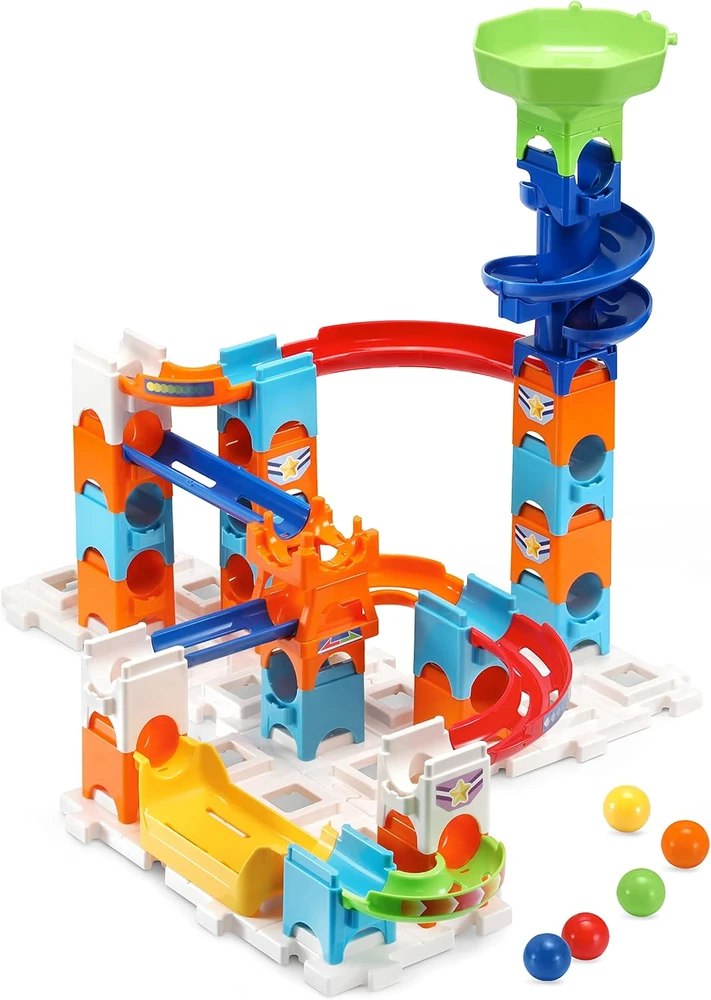 VTech Marble Rush rutuliukų trasa S100, 61 detalė ir 5 rutuliukai, modelis 503649