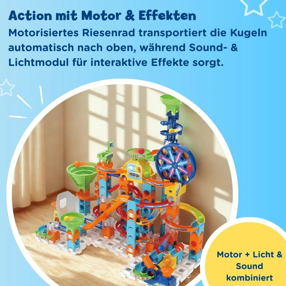 VTech Marble Rush Ultimate elektroninis rutuliukų takelis su 135 detalėmis, 4–12 m., 80-542349