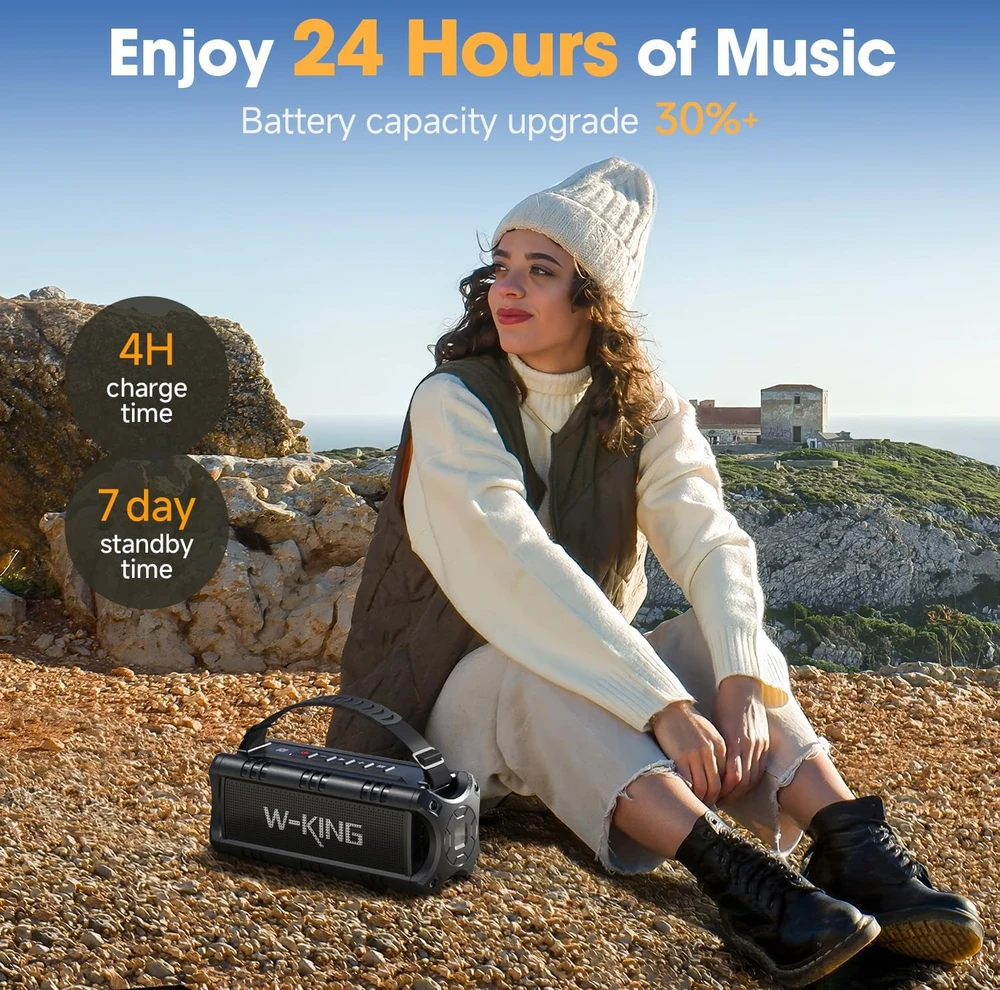 Belaidis Bluetooth garsiakalbis W-KING D8 MINI 30W (juodas)