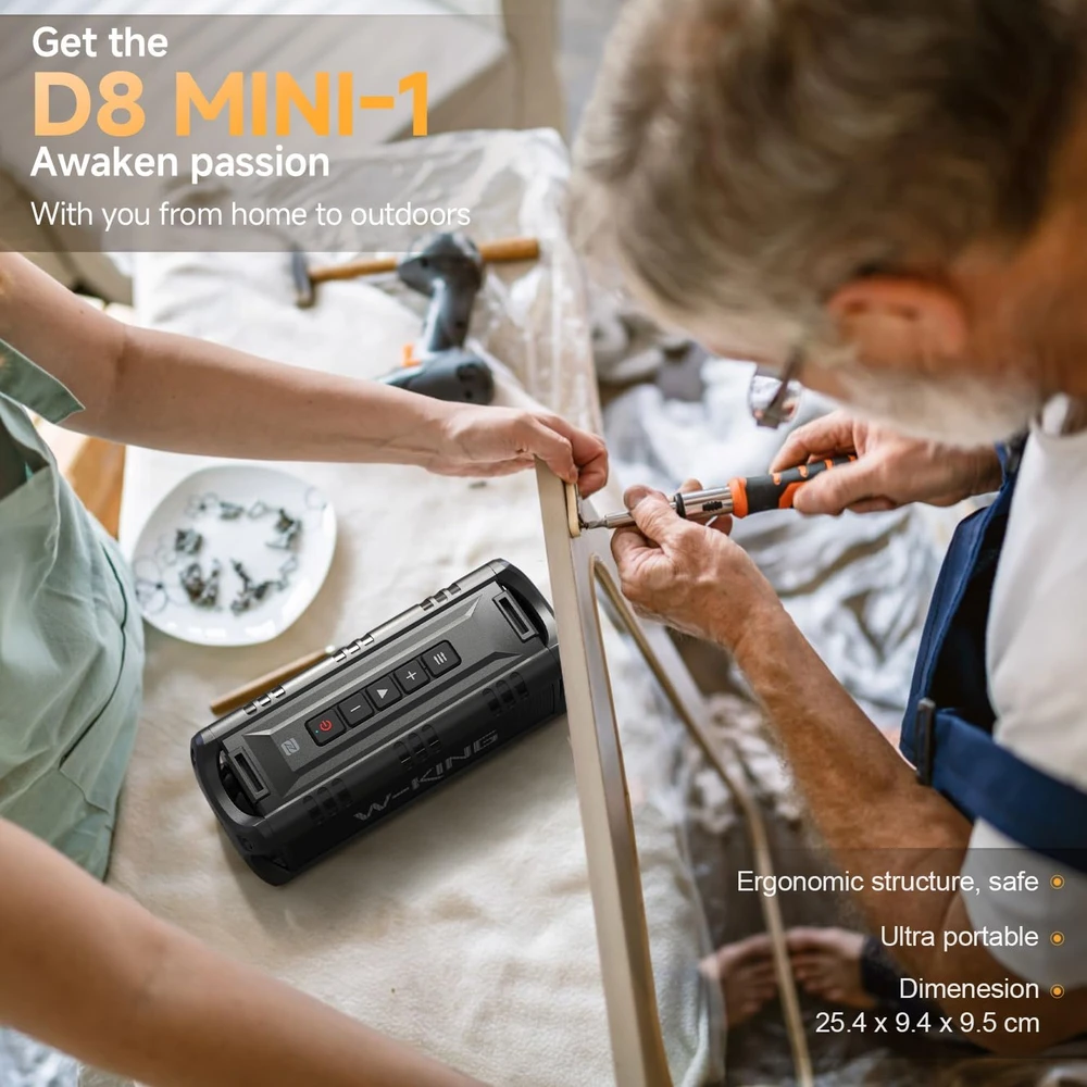 Belaidis Bluetooth garsiakalbis W-KING D8 MINI 30W (juodas)
