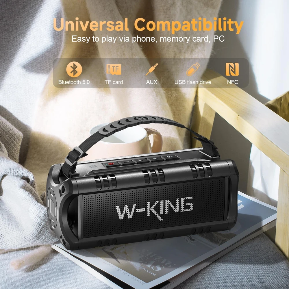 Belaidis Bluetooth garsiakalbis W-KING D8 MINI 30W (juodas)
