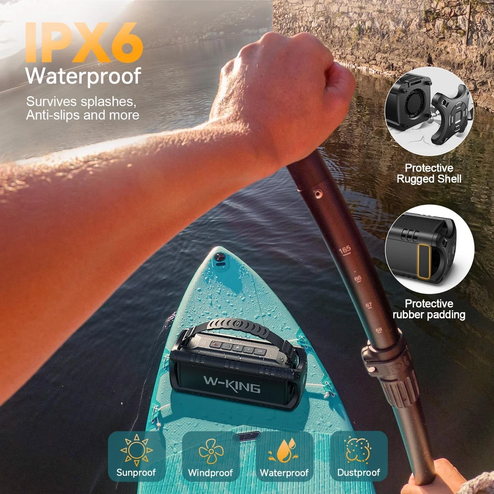 Belaidis Bluetooth garsiakalbis W-KING D8 MINI 30W (juodas)