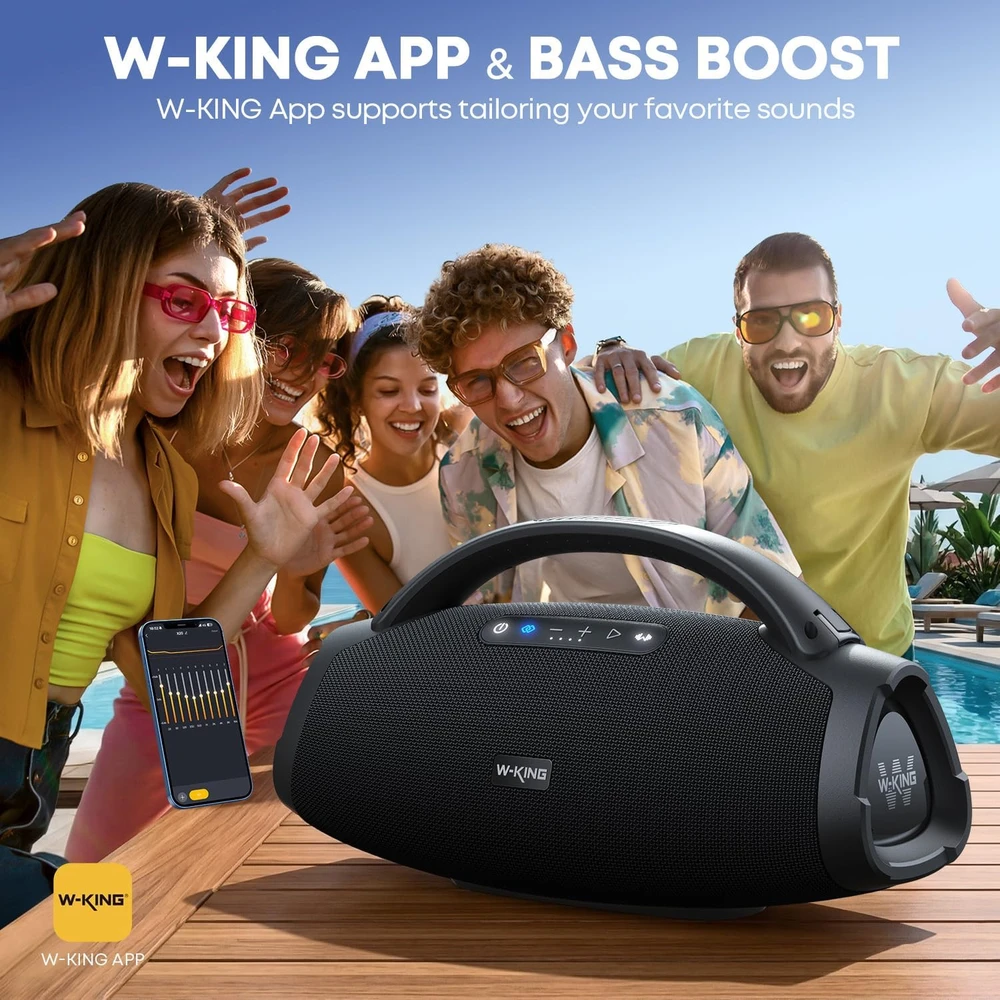 W-KING nešiojama Bluetooth kolonėlė 200 W RMS, IPX7, subas, EQ, X20