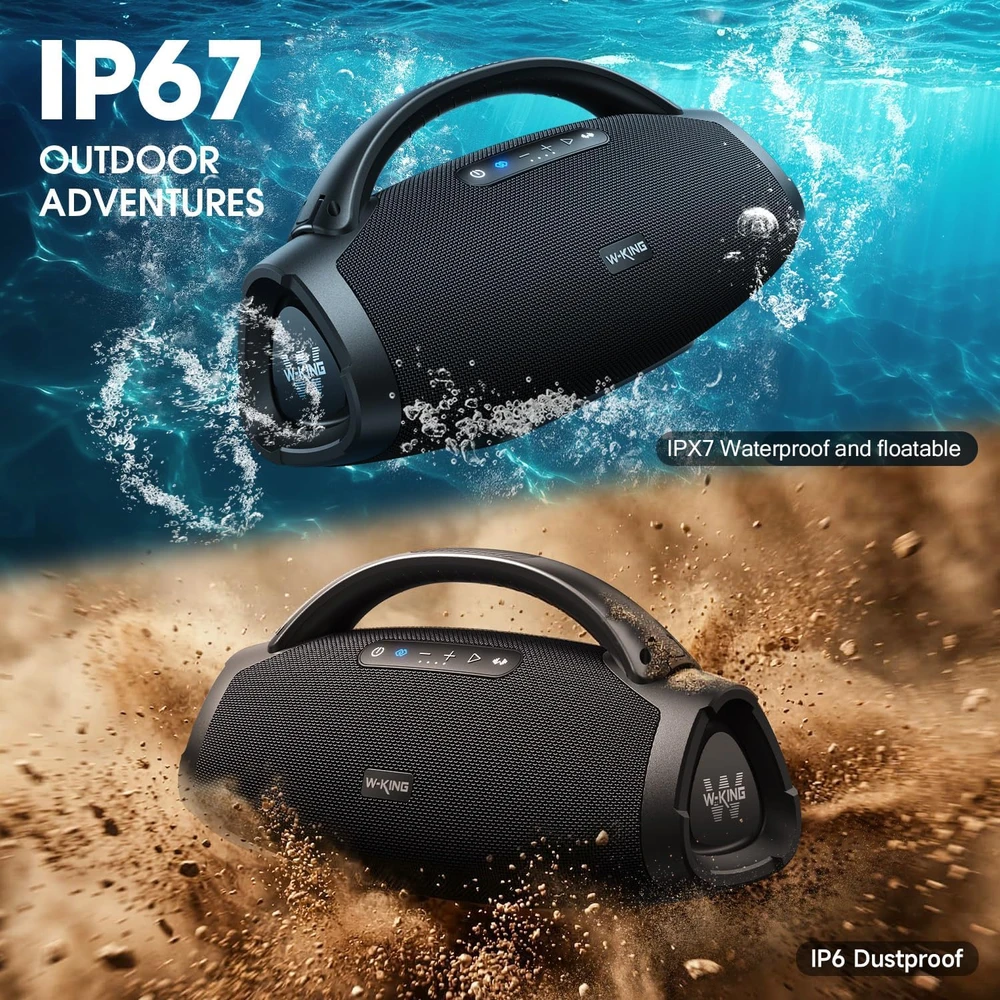 W-KING nešiojama Bluetooth kolonėlė 200 W RMS, IPX7, subas, EQ, X20