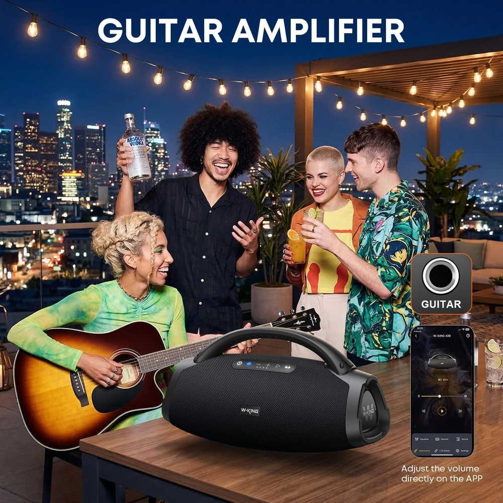 W-KING nešiojama Bluetooth kolonėlė 200 W RMS, IPX7, subas, EQ, X20