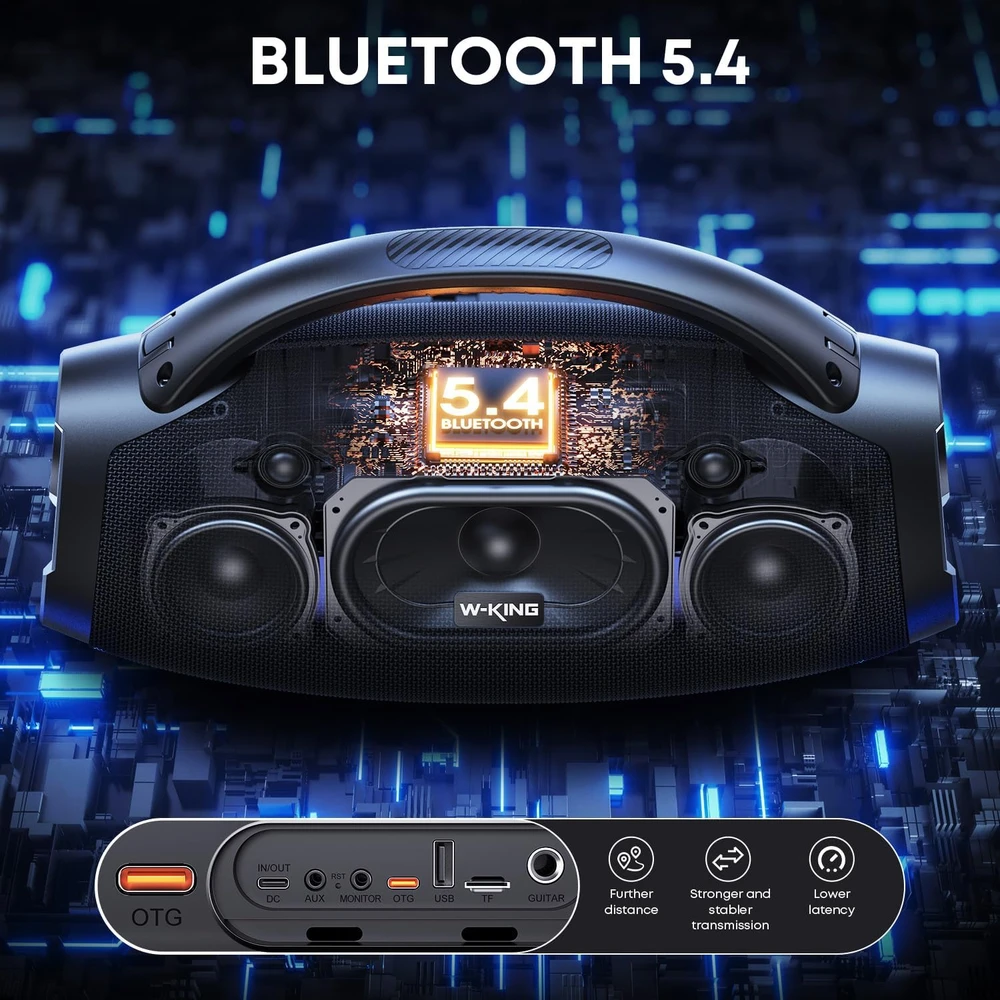 W-KING nešiojama Bluetooth kolonėlė 200 W RMS, IPX7, subas, EQ, X20