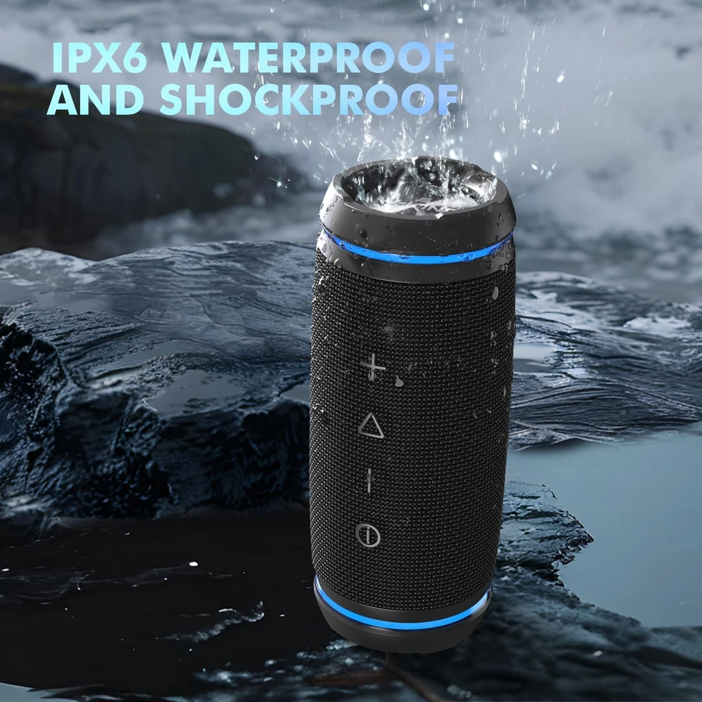 W-KING nešiojama Bluetooth kolonėlė 36 W IPX6 atsparumas vandeniui Bluetooth 5.4 DSP BT226