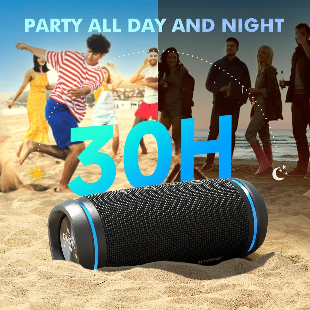 W-KING nešiojama Bluetooth kolonėlė 36 W IPX6 atsparumas vandeniui Bluetooth 5.4 DSP BT226