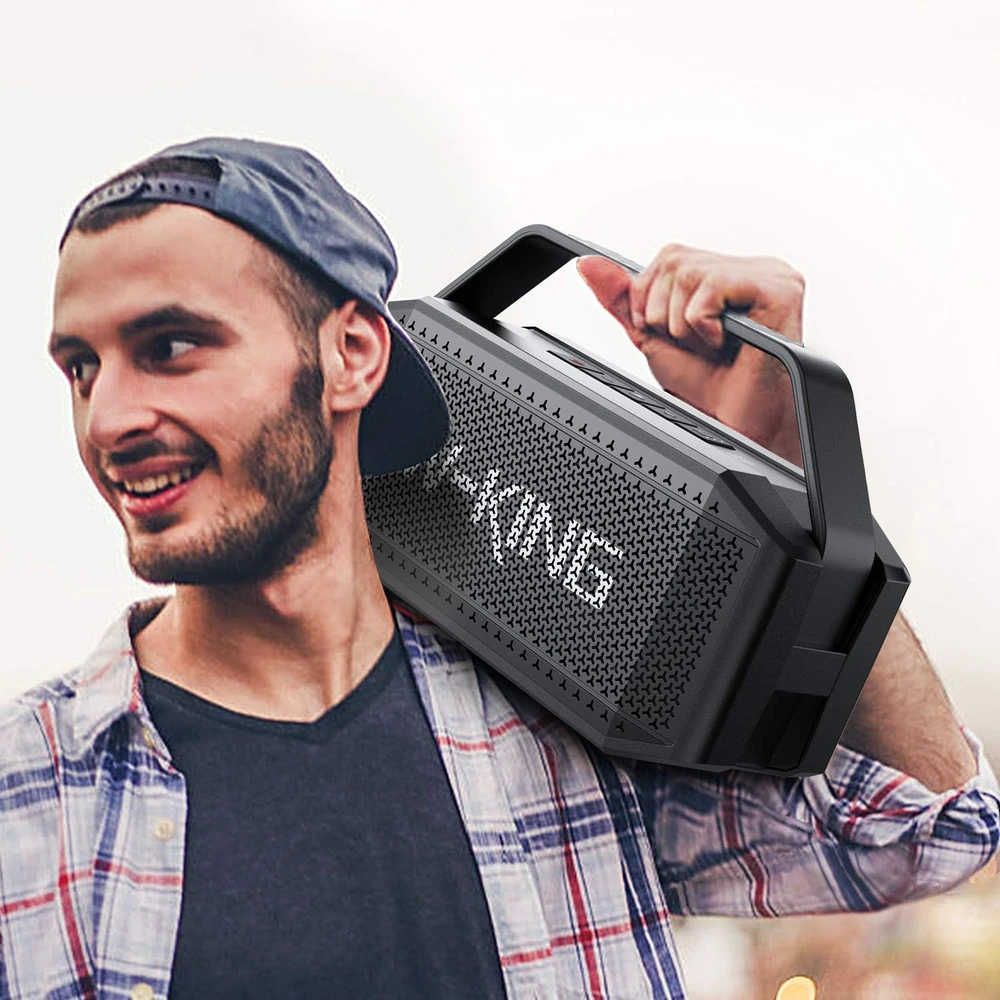 W-KING nešiojama Bluetooth kolonėlė 60 W, IPX6, 5200 mAh akumuliatorius, NFC, mikrofonas, modelis D9-1