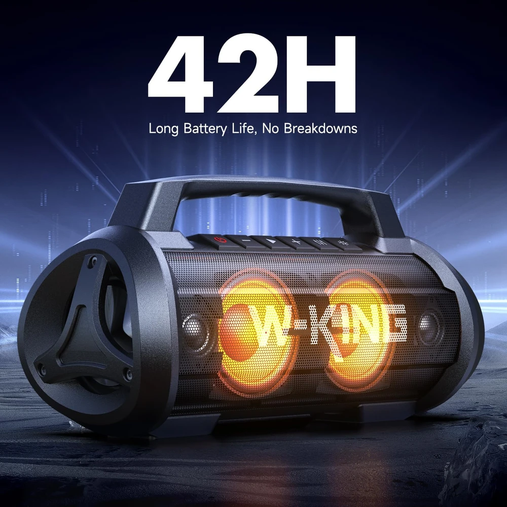 W-KING nešiojama Bluetooth kolonėlė 70 W RMS, IPX6, mikrofonas, akumuliatorius 42 val., D10