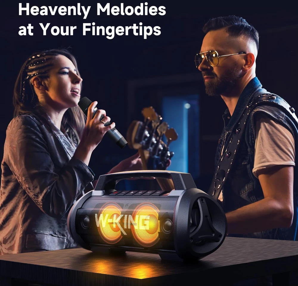 W-KING nešiojama Bluetooth kolonėlė 70 W RMS, IPX6, mikrofonas, akumuliatorius 42 val., D10