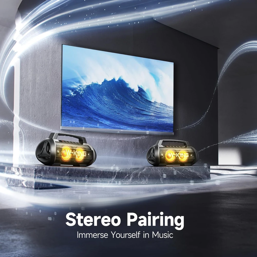 W-KING nešiojama Bluetooth kolonėlė 70 W RMS, IPX6, mikrofonas, akumuliatorius 42 val., D10