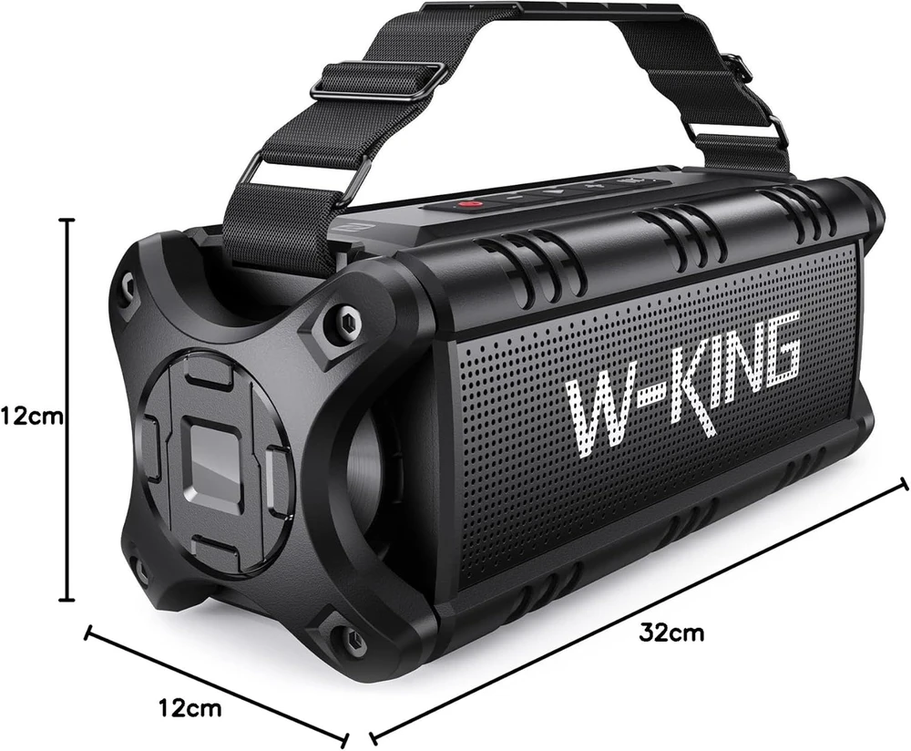 W-KING nešiojamas Bluetooth garsiakalbis 50 W, IPX6, stereofoninis garsas, NFC, D8