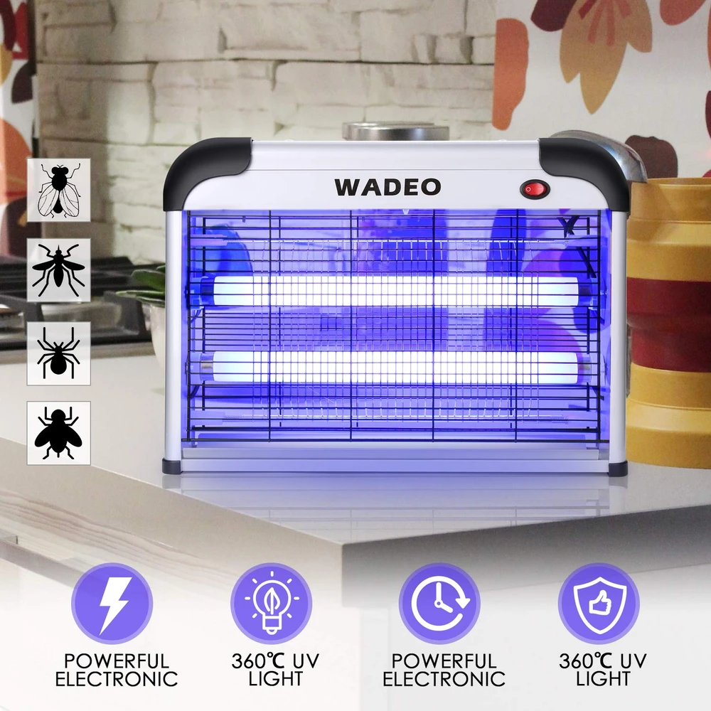 WADEO elektrinė vabzdžių naikinimo lempa 20 W su UV 365 nm, OD0286DE-MDDE