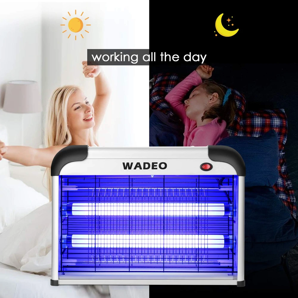 WADEO elektrinė vabzdžių naikinimo lempa 20 W su UV 365 nm, OD0286DE-MDDE