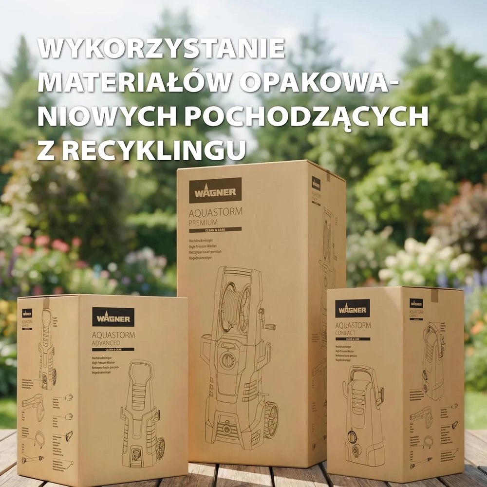 Wagner aukšto slėgio plovimo įrenginys Aquastorm Compact, 3 m žarna, lengva konstrukcija