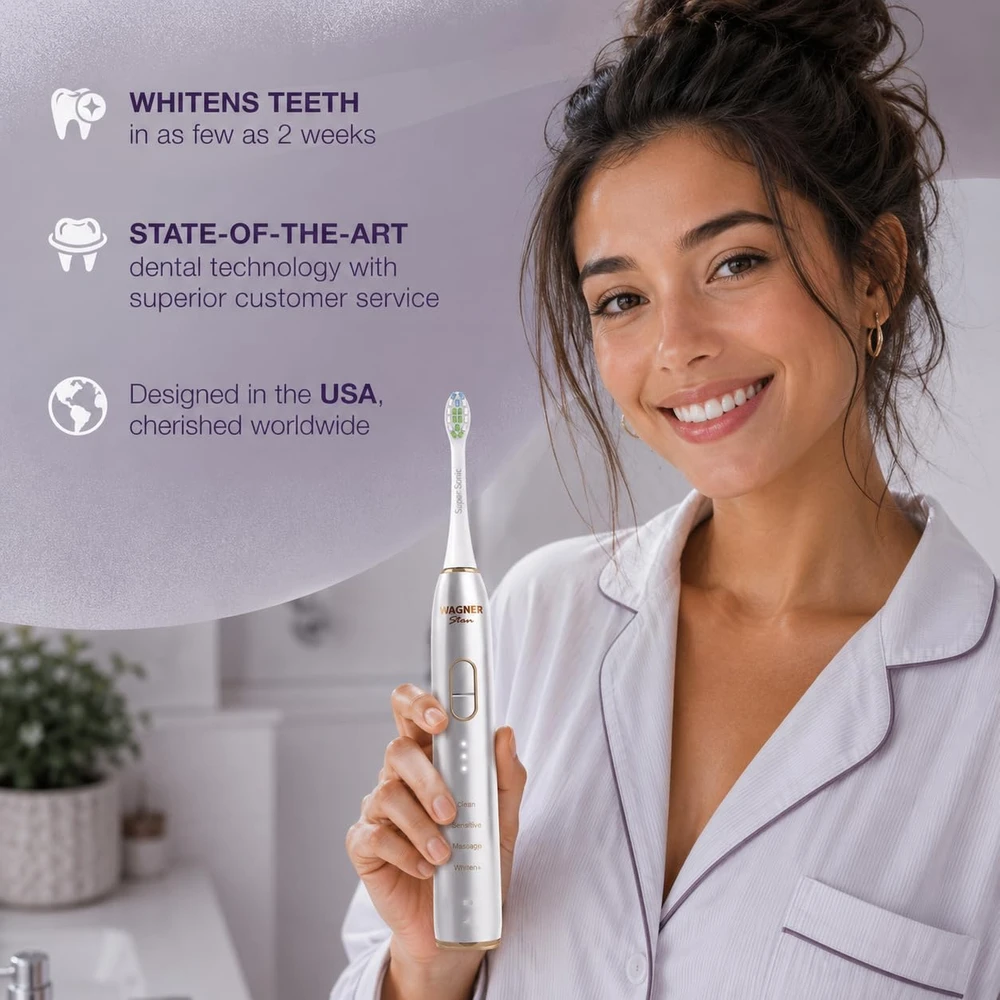 Wagner Stern elektrinis dantų šepetėlis IntelliBrush, 4 režimai, slėgio jutiklis WT8700