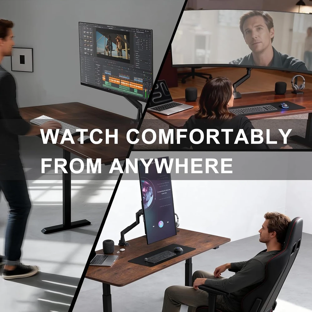 WALI monitoriaus laikiklis su dujine spyruokle 17–49 col. ekranams iki 15 kg GSM001XLN
