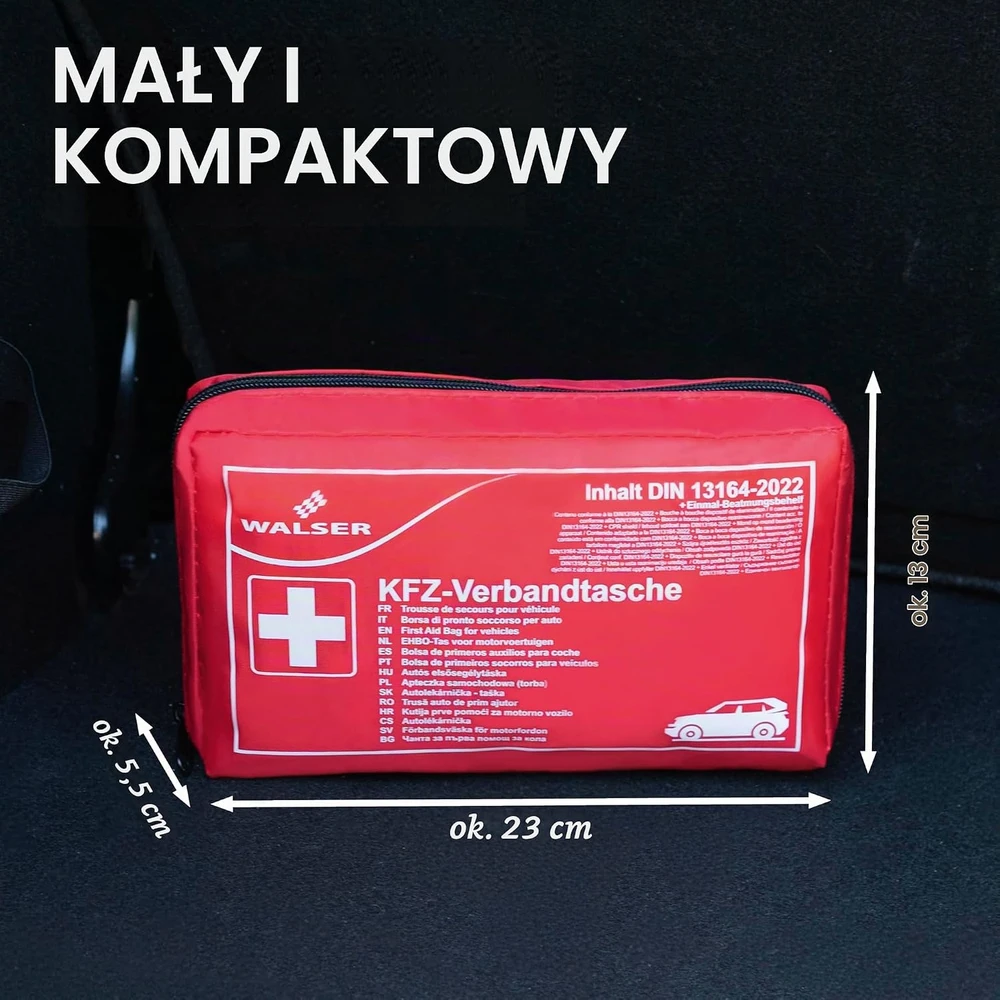 Walser automobilinis pirmosios pagalbos rinkinys DIN 13164:2022, 40 dalių, 44283