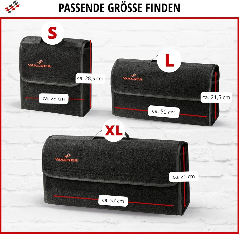Walser automobilio bagažinės organizatorius S, iki 9kg, 28 × 14 × 28 cm, 30314