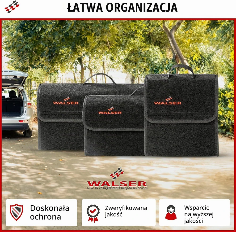 Walser automobilio bagažinės organizatorius S, iki 9kg, 28 × 14 × 28 cm, 30314