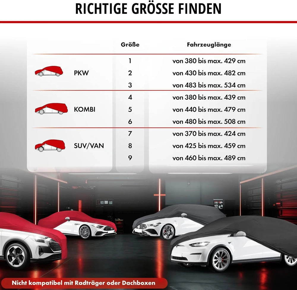 Walser automobilio uždangalas Indoor Stretch Plus SUV XL, antracito, 30849