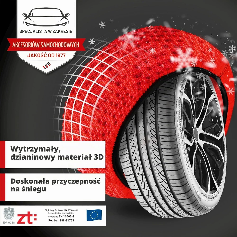 Walser tekstilinės sniego kojinės automobiliams, 50 km/h, 2 vnt., 13735
