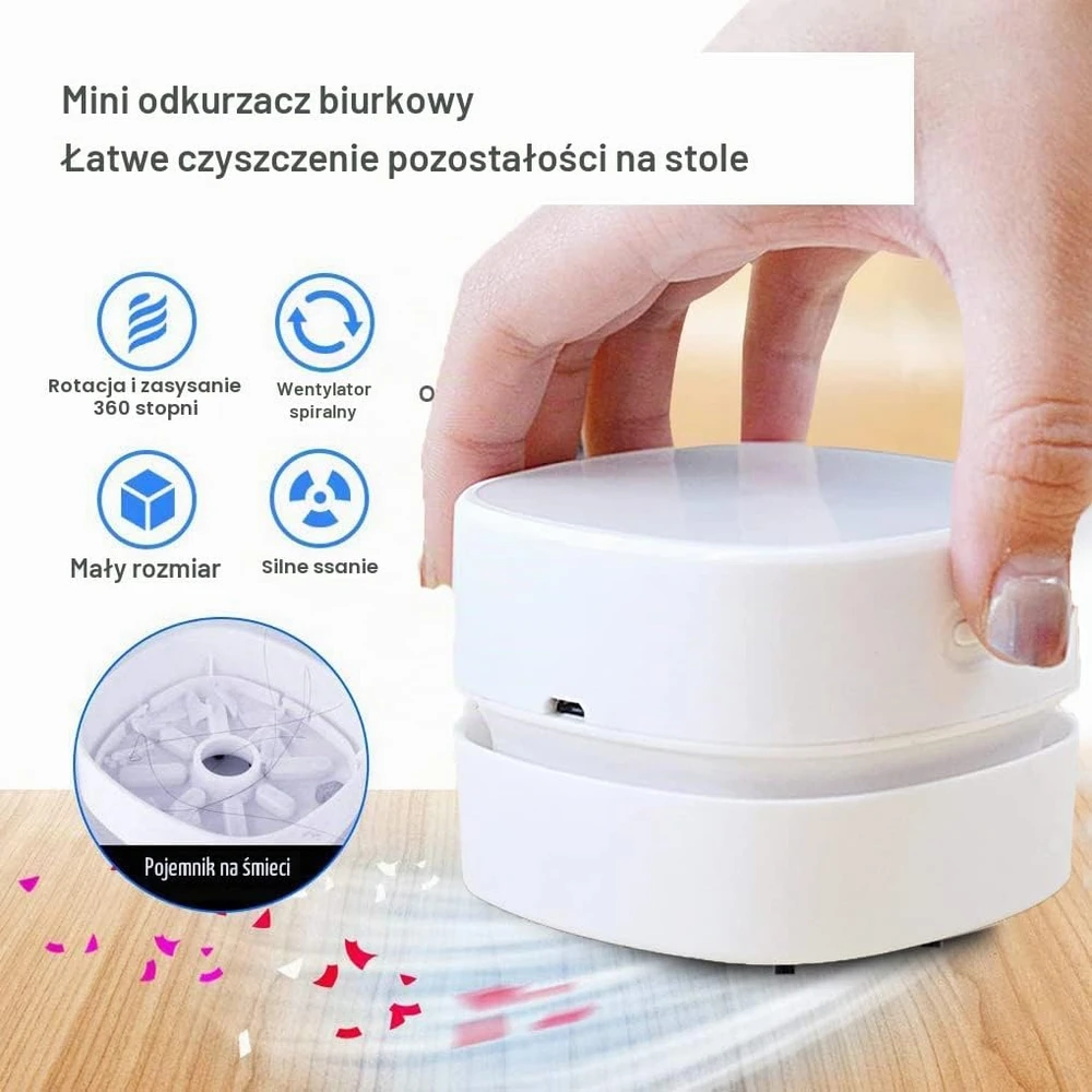 WANGCL rankinis stalinis dulkių siurblys, belaidis, USB įkraunamas, HOY25653