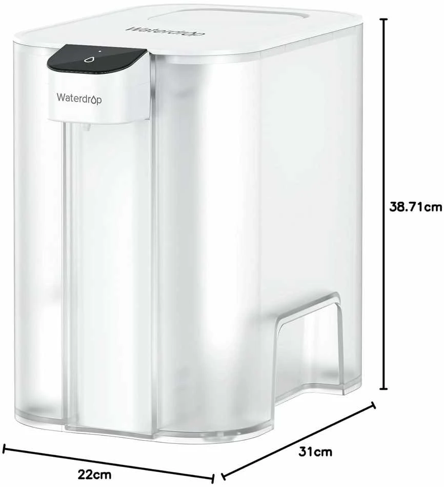 Waterdrop elektrinis vandens filtras su 6 l talpos indeliu, aktyvios anglies ir jonų mainų filtracija, WD-ED04 W