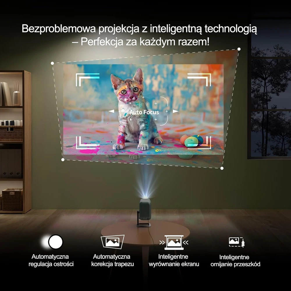 WEMAX išmanusis LED projektorius 1080p su Google TV, 320 ISO lm ir 4K dekodavimu VP02